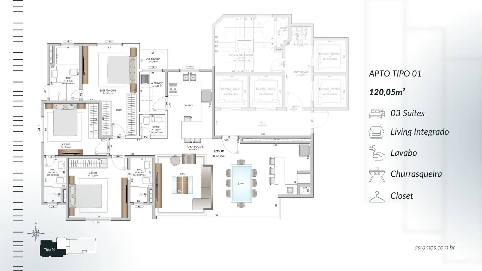Apartamento 3 suítes à venda em Centro, Balneário Camboriú, foto 3