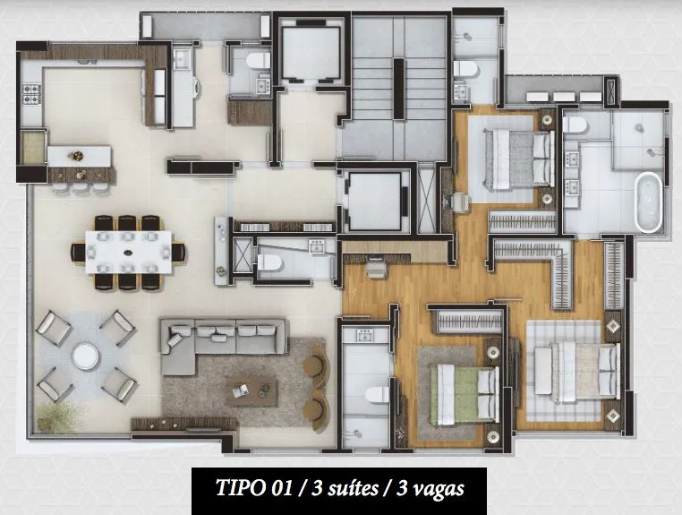 Apartamento 3 suítes + banheiro social à venda em Centro, Balneário Camboriú, foto 2