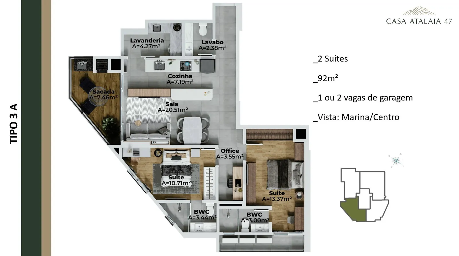 Apartamento 2 suítes + lavabo à venda em Bairro Fazenda, Itajaí, foto 3