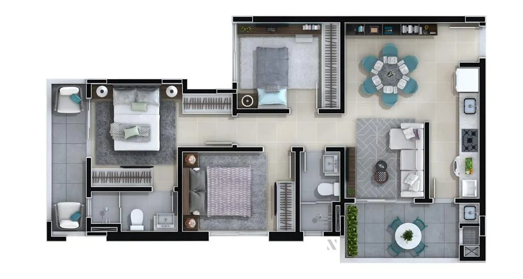 Apartamento 3 dormitórios (sendo 1 suíte) + banheiro social à venda em Centro, Itajaí, foto 3