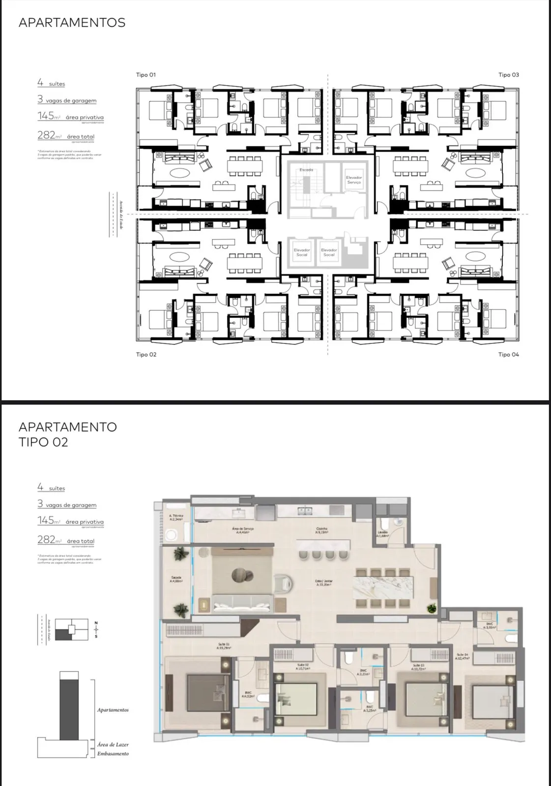 Apartamento 4 suítes + lavabo à venda em Ariribá, Balneário Camboriú, foto 3